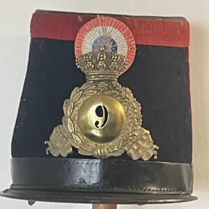Shako troupe du 9e Régiment d'Infanterie de Ligne, modèle 1845