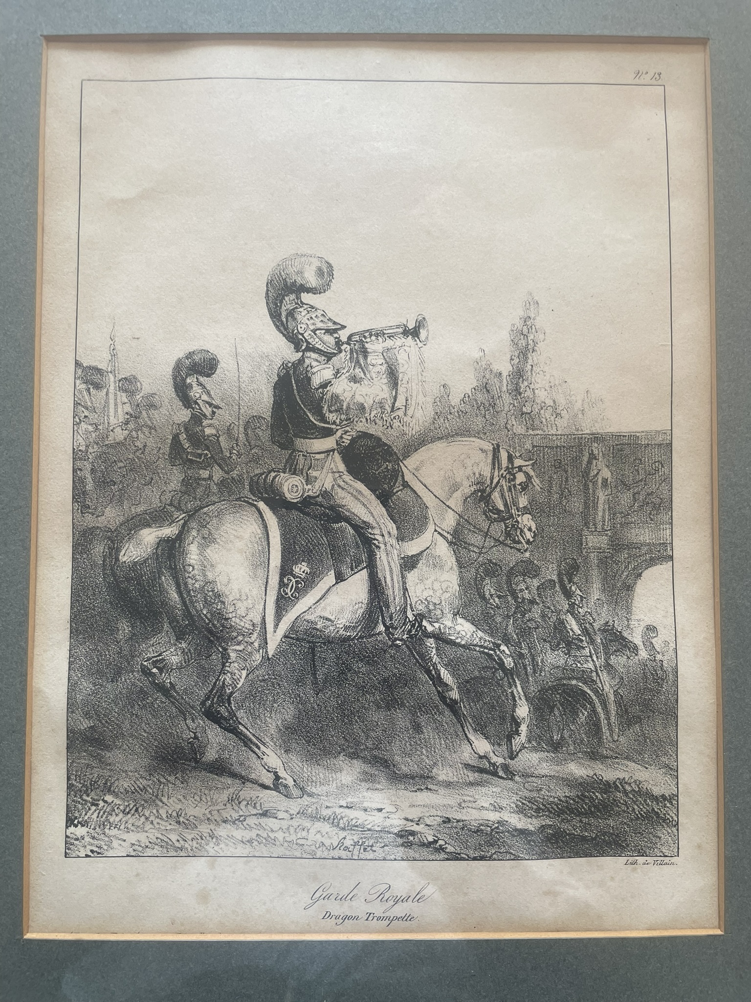 Trompettes de Dragons et d'Artillerie à Cheval de la Garde Royale par Raffet