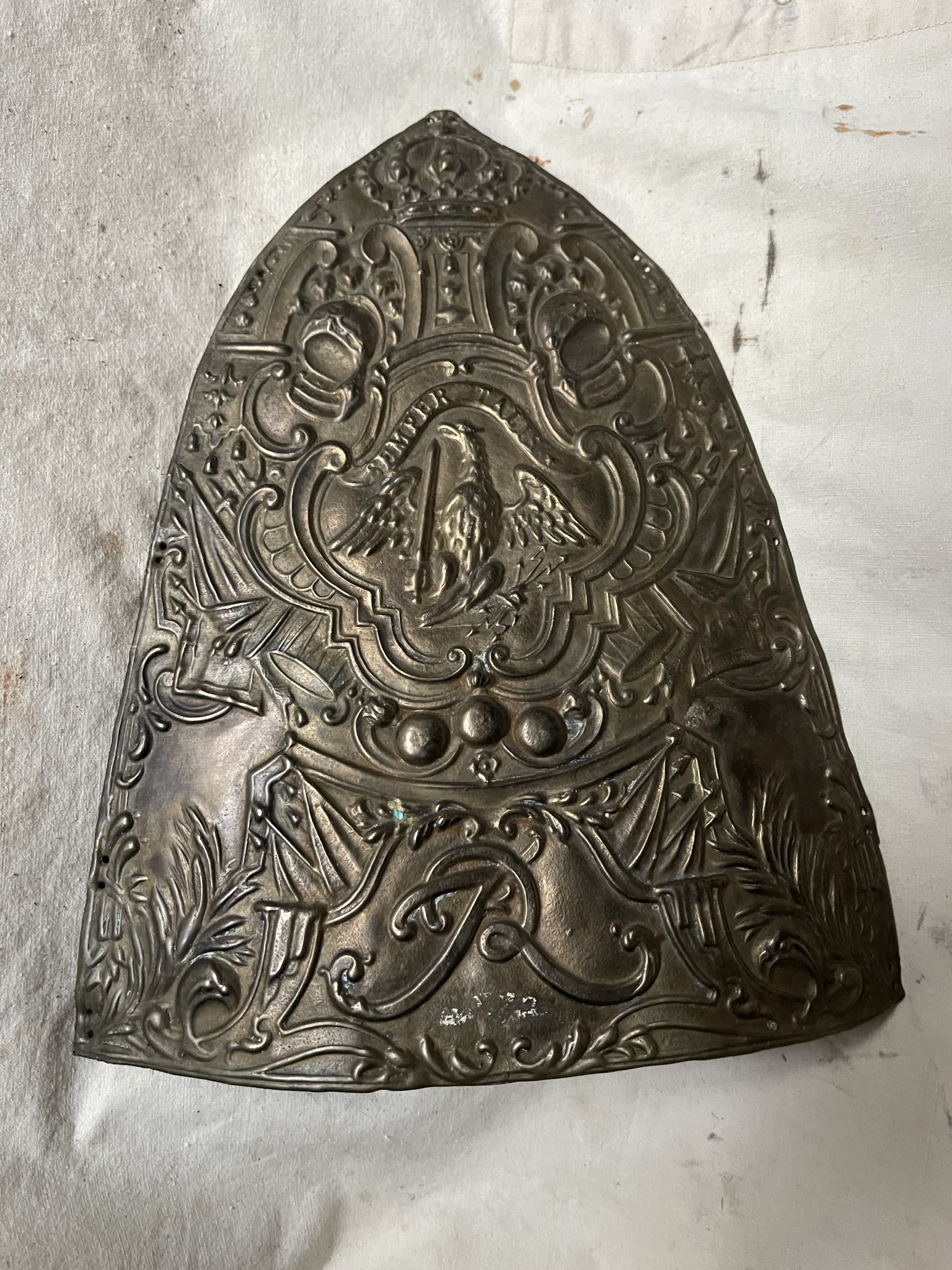 Plaque de mitre du 1er ou 2e Bataillon d'Infanterie de la Garde Prussienne